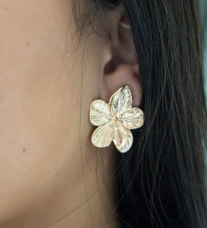 Statement flower earrings